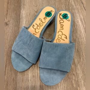 Sam Edelman Women's Blue Suede Sandals